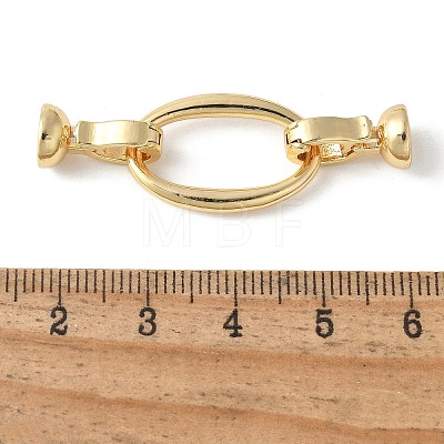 Brass Fold Over Clasps KK-M320-29G-1