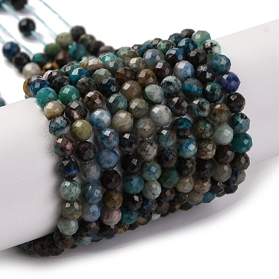 Natural Chrysocolla Beads Strands G-A235-A05-01-1