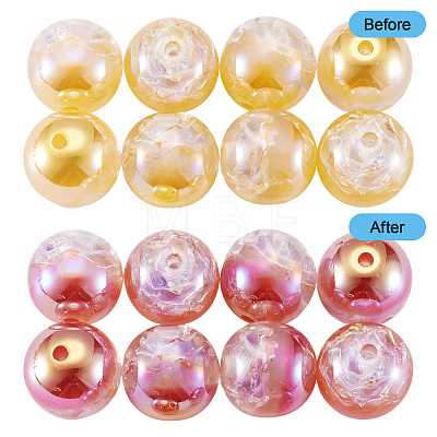 10Pcs Resin Beads PACR-TA0001-33F-1