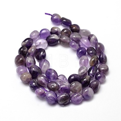 Natural Amethyst Nuggets Beads Strands G-J335-08-1