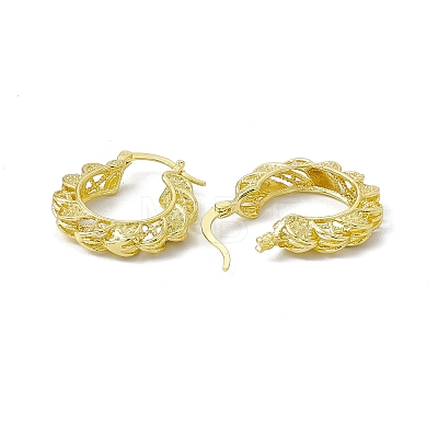 Brass Hoop Earrings for Women EJEW-M213-42G-1