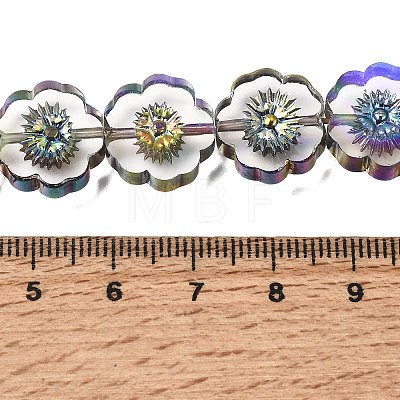 Electroplated Transparent Glass Beads Strands GL-CBA98F0-05B-1