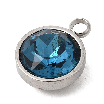 Birthstone Theme September 304 Stainless Steel Pendants STAS-G082-17P-09-1