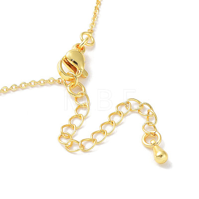 Brass Cable Chain Necklaces X-MAK-P011-01G-1