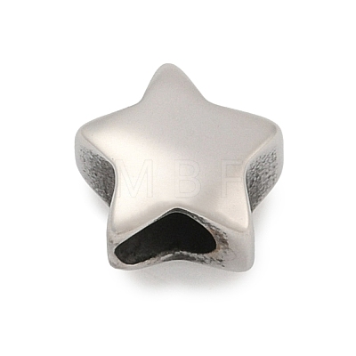 304 Stainless Steel European Beads X-STAS-G350-08P-1