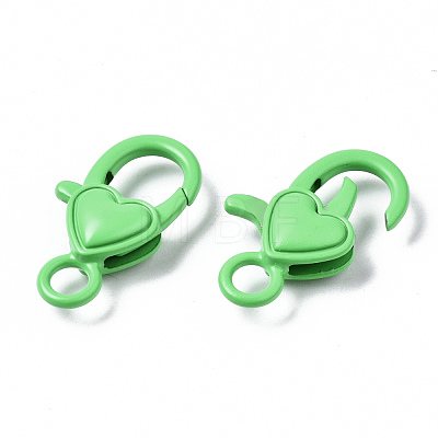 Spray Painted Eco-Friendly Alloy Lobster Claw Clasps PALLOY-T080-04-NR-1