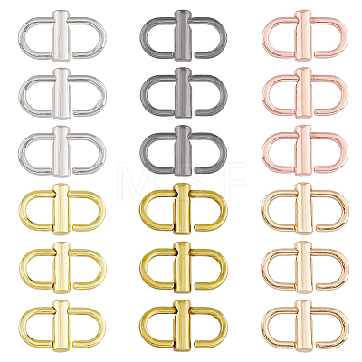 SUPERFINDINGS 18Pcs 6 Colors Alloy Adjustable Buckles FIND-FH0008-36-1