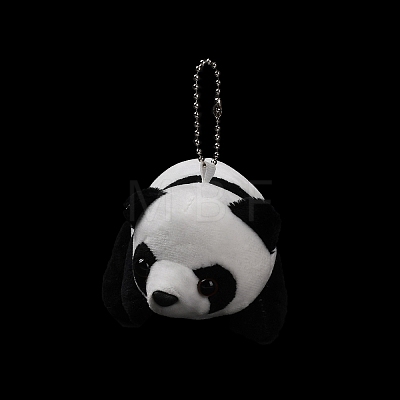 Cartoon PP Cotton Plush Simulation Soft Stuffed Animal Toy Panda Pendants Decorations HJEW-K043-08-1