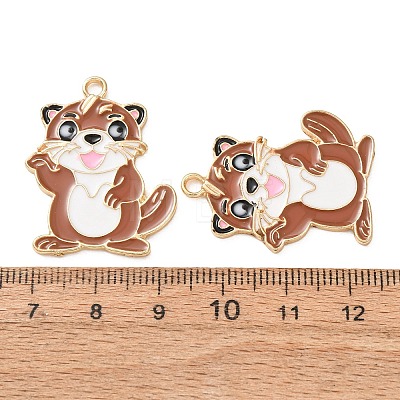 Alloy Enamel Pendants AL-CBA5FAE-02G-B-1