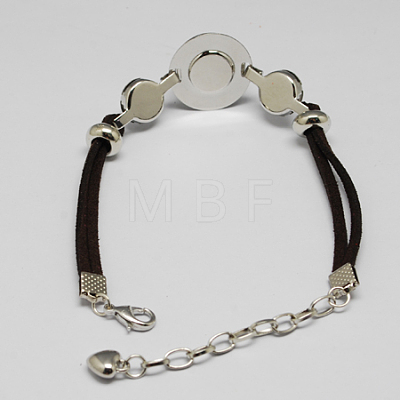 Faux Suede Snap Bracelet Making BJEW-R175-08-1