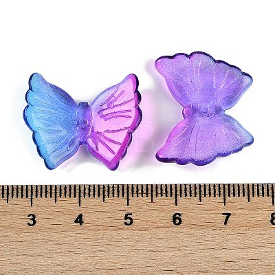 Spray Painted Glass Beads GLAA-Z007-02H-1