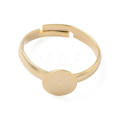Adjustable Brass Pad Ring Settings KK-K414-10C-G-1