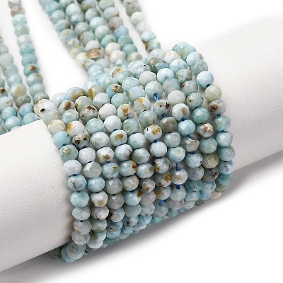 Natural Larimar Beads Strands G-F803-B01-02-1