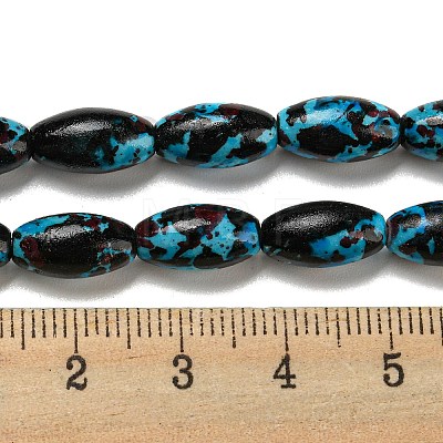 Spray Painted Synthetic Turquoise Beads Strands G-E617-B07-01A-1