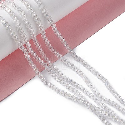 Crystal Glass Rondelle Beads Strands LS-EGLA-F049C-03-1