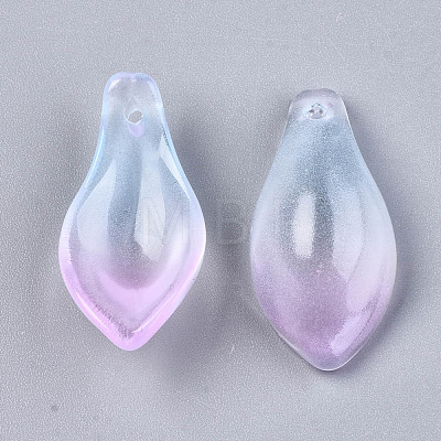 Two Tone Spray Painted Glass Pendants GLAA-N042-001A-D04-1