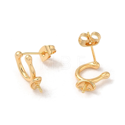 Brass Stud Earring Findings KK-M270-23G-1