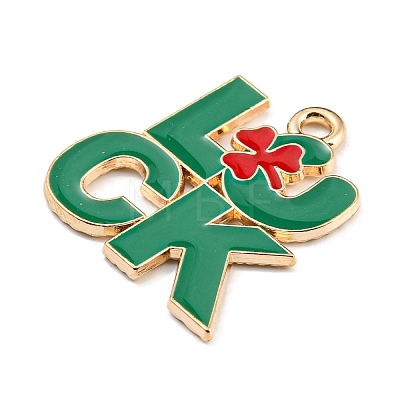 Saint Patrick's Day Alloy Enamel Pendants ENAM-G222-01C-02-1