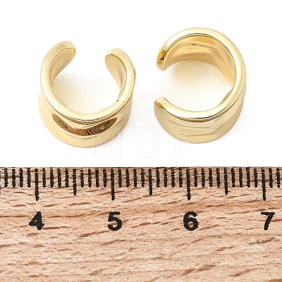 Brass Chunky Cuff Earrings EJEW-C186-11G-1