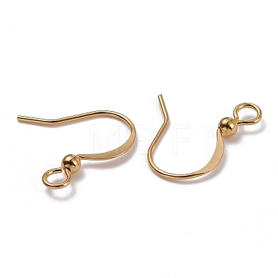 Brass Earring Hooks X-KK-F824-016G-1