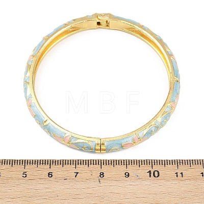 Brass Alloy Hinged Bangles for Women BJEW-K290-01A-G-1