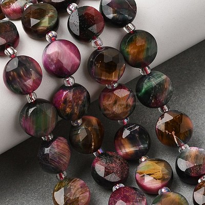 Dyed Natural Tiger Eye Beads Strands G-D105-A12-02-1