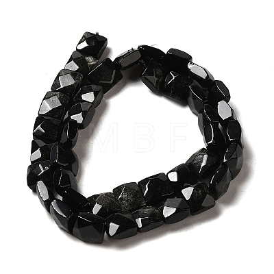 Natural Obsidian Beads Strands G-C109-A02-02-1