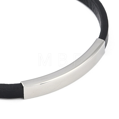 Microfiber Leather ID Cord Bracelets BJEW-P328-02P-1