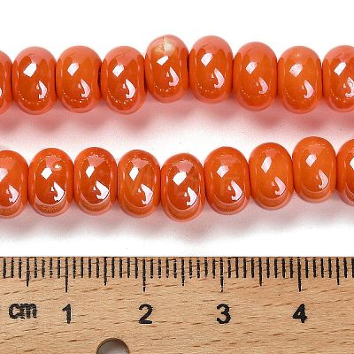 Porcelain Rondelle Beads PORC-Q001-01B-1