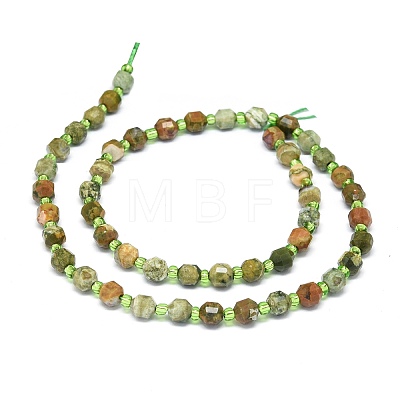 Natural Rhyolite Jasper Beads Strands G-O201B-08-1