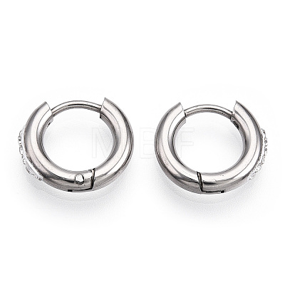 201 Stainless Steel Huggie Hoop Earrings STAS-S079-162A-1