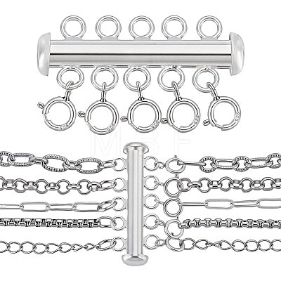 925 Sterling Silver Slide Lock Clasps HJEW-PH02493-1