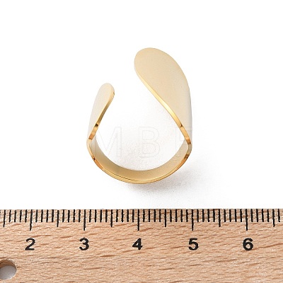 304 Stainless Steel Open Cuff Ring LS-RJEW-Q775-01G-1