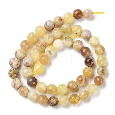 Natural Yellow Opal Beads Strands G-Q1001-A01-02-1