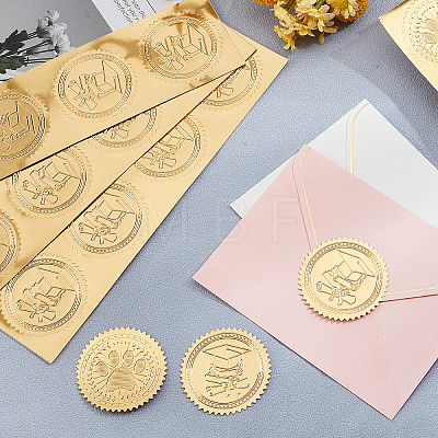 Self Adhesive Gold Foil Embossed Stickers DIY-WH0211-113-1