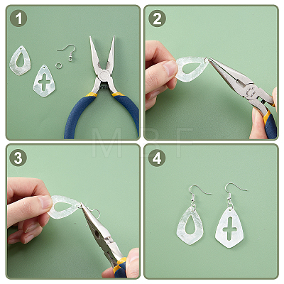 CHGCRAFT DIY Dangle Earring Making Kits SHEL-CA0001-005-1
