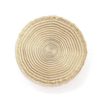 Tree Rings Brass Stamp Head AJEW-M036-02G-1