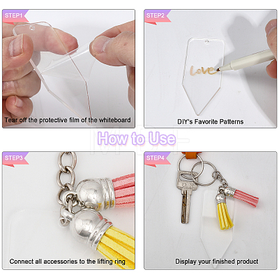 DIY Blank Keychain Making Kit DIY-WH0453-25-1