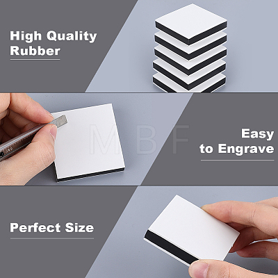 Square Rubber Scrapbooking Stamp DIY-WH20009-08D-1