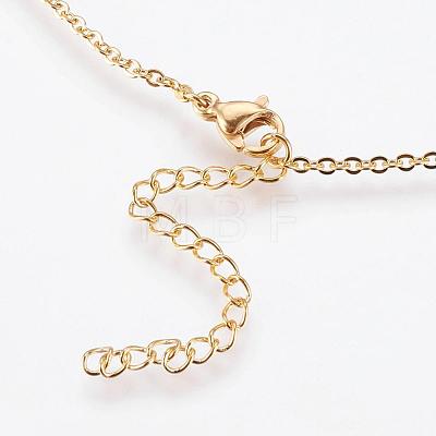 304 Stainless Steel Pendant Necklaces NJEW-G287-05-1