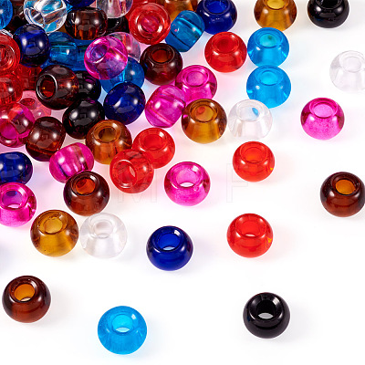 Craftdady 88pcs 8 colors Glass European Beads GLAA-CD0001-10-1