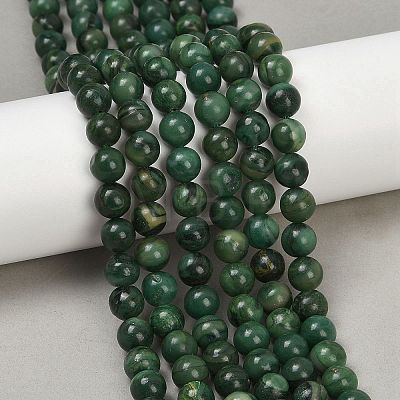 Natural African Jade Beads Strands G-K091-8mm-1