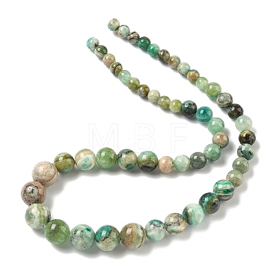 Natural Green Line Jasper  Graduated Beads Strands G-F830-A01-01-1