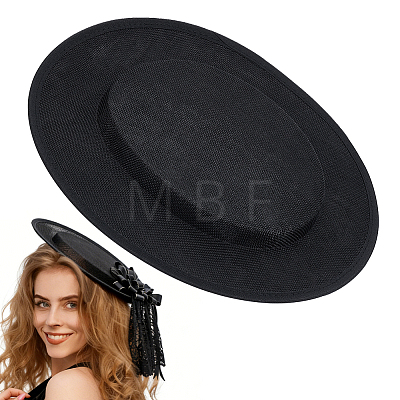 Cotton Imitation Flat Round Fascinator Hat Base for Millinery FIND-WH0173-460B-1