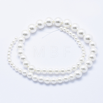 Electroplate Shell Pearl Beads Strands BSHE-G007-A-09-1
