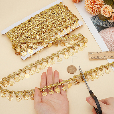 Polyester Braided Metallic Lace Trim AJEW-WH0479-36G-1-1