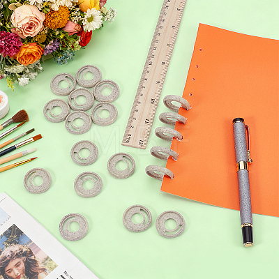 Wheat Straw Mushroom Hole Loose Leaf Ring Round Binder Discs FIND-WH0366-315B-1
