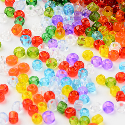 8/0 Transparent Colours Glass Seed Beads SEED-T005-08-1