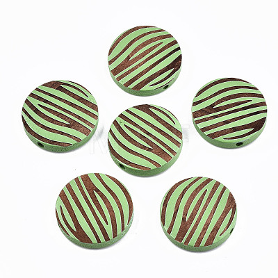 Painted Natural Wood Beads WOOD-T021-50B-M-1