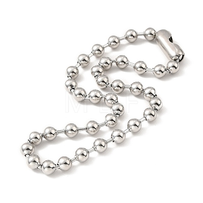 304 Stainless Steel Ball Chain Necklace & Bracelet Set STAS-D181-02P-01A-1